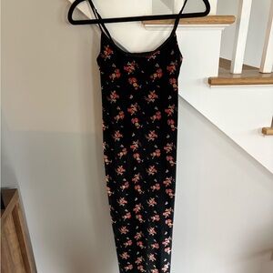 Floral Black Maxi Dress